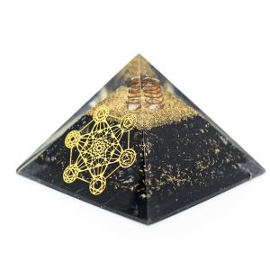 Orgonit Pyramid Svart Turmalin - Metatron - (70 mm)