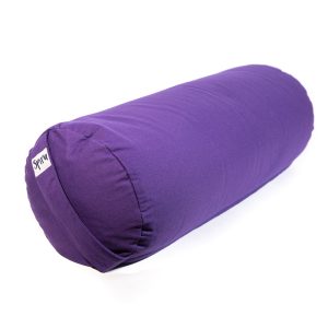 Yoga Bolster Lila Rund Bomull - Enfärgad - 59 x 21,5 cm