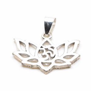 Lotus OHM Hänge Mässing Silverfärgad (20 mm)